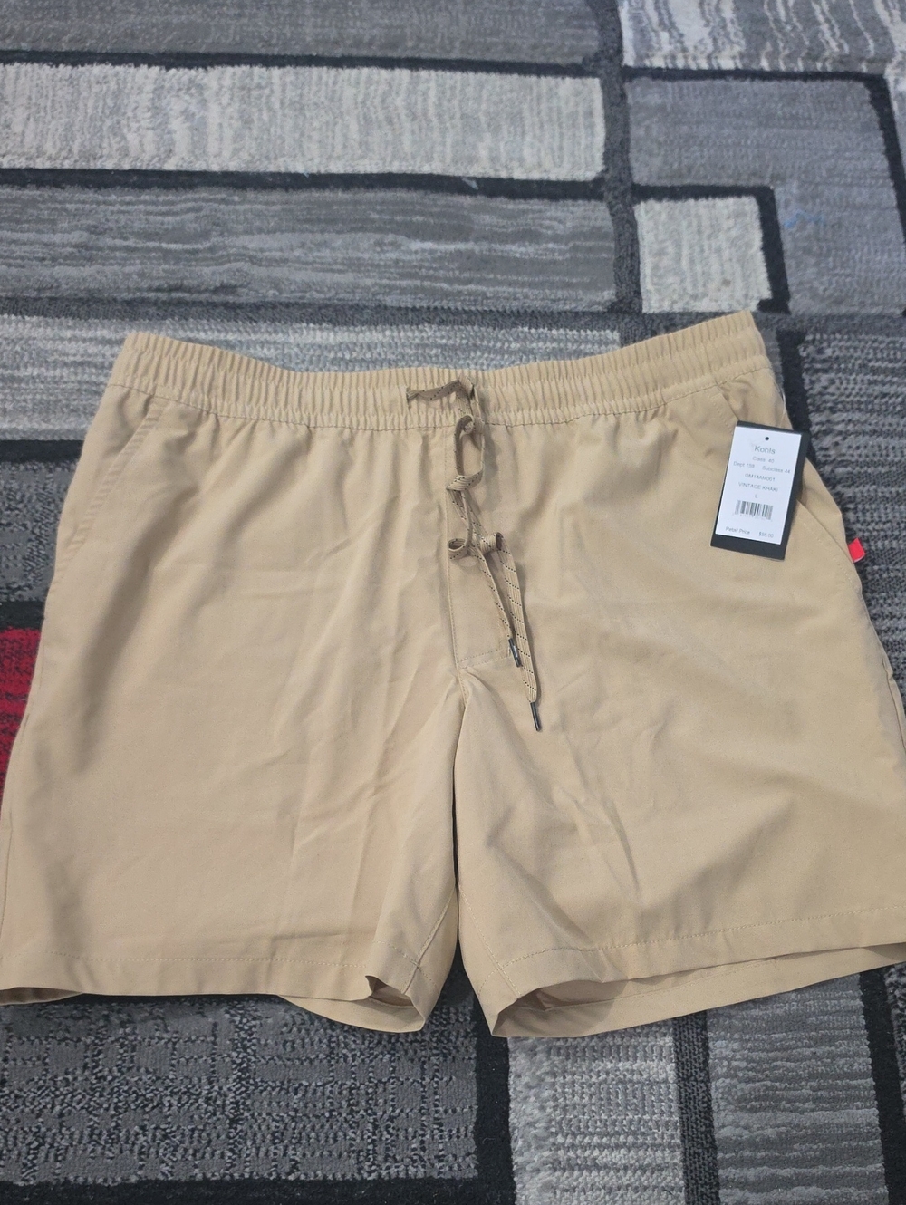 Quiksilver Men's Beige Drawstring  Shorts
